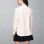 Lululemon Rare  Get It On Blouse Angel Wing White Long Sleeve - Retired 2014 Photo 2