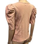 Nation Ltd  Pima Cotton Linen Blend Tuckernuck Puff Short Sleeve Top Imported M Photo 3