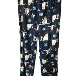 Peanuts Women's 1X Snoopy Winter Pajama Set Red Blue Christmas Gift Snowman New Black Photo 4