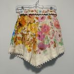 Zimmermann  NWT Raie Tuck Multi Floral Linen Belted Shorts Size 4 Photo 6