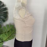 Fashion strapless cross front tube top lightweight knit Tan Size XS Photo 3