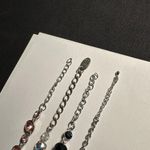 Women’s Lot Of 4 Rhinestone Tennis Bracelet Adjustable Extension Chains Photo 4