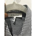 frame denim Frame Black Gingham Belted Button Front Shirt Dress Sz XS Photo 3