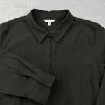 Time & Tru Black long Sleeve‎ Button Down Shirt Top Womens XXL Business Workwear Photo 0