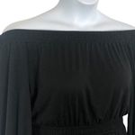Kate & Mallory Off the Shoulder Black Tie Sleeve Midi Dress size Small Photo 5
