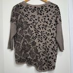 Democracy  Leopard Print Sweater Women’s Size Small Asymmetrical Hem Dolman Photo 6
