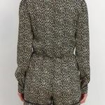 Avec Les Filles  polka dot long sleeve v-neck romper one piece playsuit casual jumpsuit Photo 1