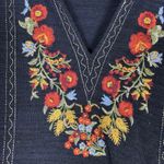 Anthropologie  THML Womens Dress Sz S Embroidered Floral Boho Bell Sleeves Photo 2