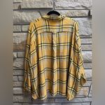 BDG Urban Outfitters Mustard Yellow Plaid oversized button up shirt medium Photo 2