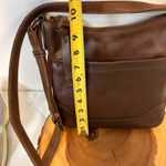 Frye Melissa Swing Dark Brown Leather Crossbody shoulder bag adjustable strap Photo 2