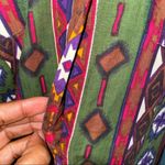 Vintage Boho Indie Tribal Abstract Multicolored button down shirt medium Photo 4