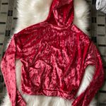Fabletics  Crushed Velour Zip Up Hoodie strawberry red  Photo 7