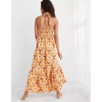 Aerie Halter Maxi Linen Blend Sun Dress NWOT Size small Photo 2