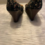 Shiekh  Tan & Black Floral Open Toed Wedge Photo 6