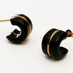 Onyx Earrings,  Hoop Earrings Photo 0