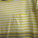 Gap Women's Cap Sleeve Medium Basic T Shirt Yellow White Grey Stripes. Photo 8