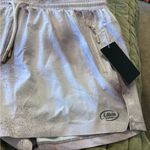 Libin Womens Running Shorts XL Blue Gray Inner Liner Zip Back Pocket Photo 2