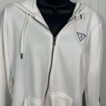 Guess  White Zip up Hooded Jacket with Sequins Size Medium EUC Photo 2