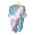 Zella Tie Dye T-Shirt Round Neck Short Sleeve Pink Blue Women's Size Medium Photo 3