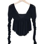 Urban Outfitters Women's S Black Mesh Babydoll Top Photo 3