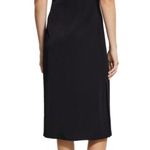 Theory  X Back Midi Dress Size 0 Black Fluid Ottoman Womens MSRP $375 Photo 3