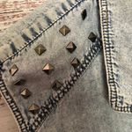 ABS Allen Schwartz Denim Studded Shoulder Vest Photo 3