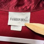 Fashion Bug Vintage Y2K Red Polo Shirt Acetate Trim Short Sleeve Top XL 90s USA Photo 2