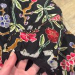 Vintage Carole Little 100% silk quilted floral jacket Size M Black Size M Photo 2