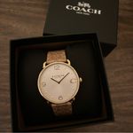 Coach Elliot women’s watch with canvas-leather wristband and gold tone case Photo 9