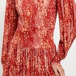 Free People  Heartbeats Floral Boho Long Sleeve Jersey Mini Dress - Sz S 💛🎀 Photo 0