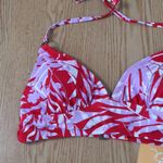 Kona Sol B43 New Womens  Sexy Swimsuit Bikini Top Red White lilac Size Small Photo 1