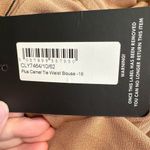 Pretty Little Thing NEW  Plus Camel Tie Waist Blouse Women’s 14 Photo 6