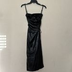 House Of CB  'Jalena' Black Vegan‎ Leather Lace Back Dress NWOT Photo 3