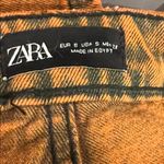 ZARA  Orange Acid Wash Denim Hi Rise Mini Skirt NWT Photo 3