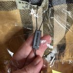 Burberry NWT  Check 100% Cashmere Scarf Tan Beetroot Photo 10