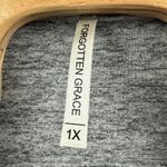 Forgotten Grace  Hooded Cardigan Open Front Lightweight Comfy Heather Gray 1X‎ Photo 1