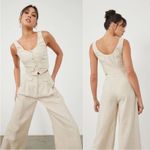 SOVERE | Instance Linen Straight Leg High Waisted Trousers Pants Natural S Photo 2