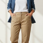 J Jill 18R HighRise StraightLeg Pant Khaki Casual Workwear Essentials Minimalist Tan Size 18 Photo 0