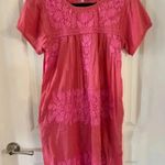 Calypso St. Barth  Short Sleeve Embroidered Dress Size XS Color Pink Photo 1