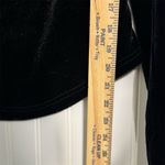 Bohme  Black Velvet Top XL Draped Cowl Square Neck Long Sleeve Dark Romance Photo 4