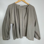 Zoran‎ Beige Jacket Wool Jacket OS S M L Minimalist Wide Kinomo Sleeves FLAW Tan Size undefined Photo 0