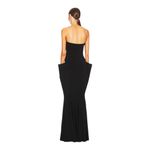 Norma Kamali NWT Strapless Wing Fishtail Gown in Black Size Small Photo 2