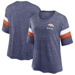 NFL Denver Broncos Women's Weak Side Blintz Marled Short Sleeve T-Shirt, Large Photo 0