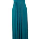 Avaleigh Turquoise Teal Blue Soft Stretchy Halter V Photo 0