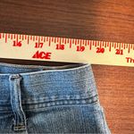 CJ Banks Denim Midi Skirt Size 18W Button Up Pockets Back Split Stretch Blue Photo 5