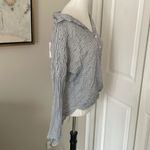 Velvet Heart  Blue and White Striped Button Down Long Sleeve Top Photo 3