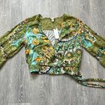 Anthropologie BNWT Tiny Long Sleeve Printed V Neck Lace Top Photo 4