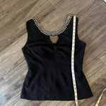 XOXO Black Keyhole Top with Embellished Neckline Photo 9