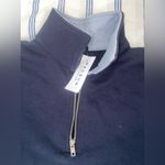 Brandy Melville NWT  Gray & Blue Quarter Zip Sweater Cotton Blend Woman's Medium Photo 4