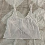 Flynn Skye  Crop Top Solid White Tank Small Cropped Photo 0